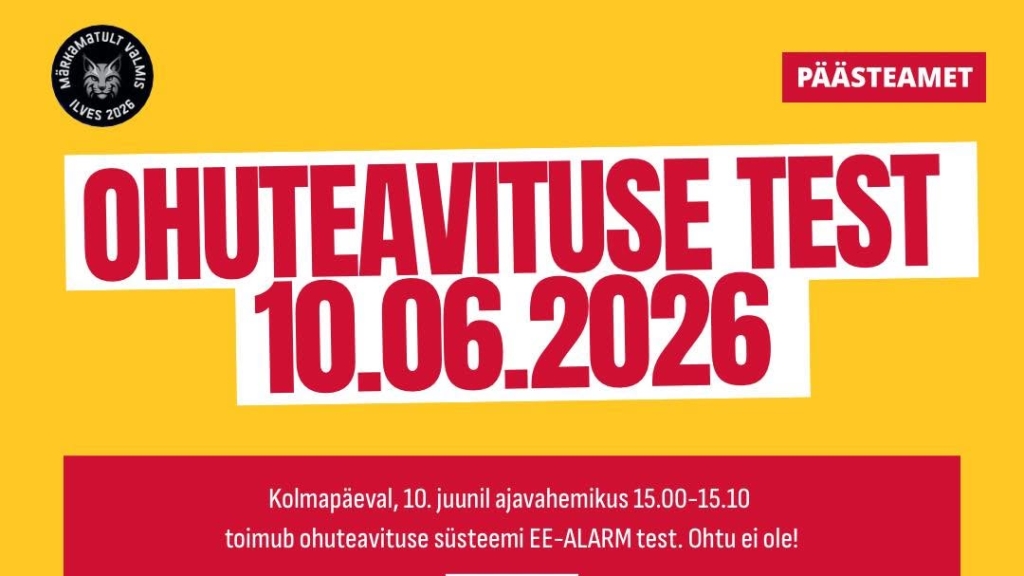 Ohuteavituse test.