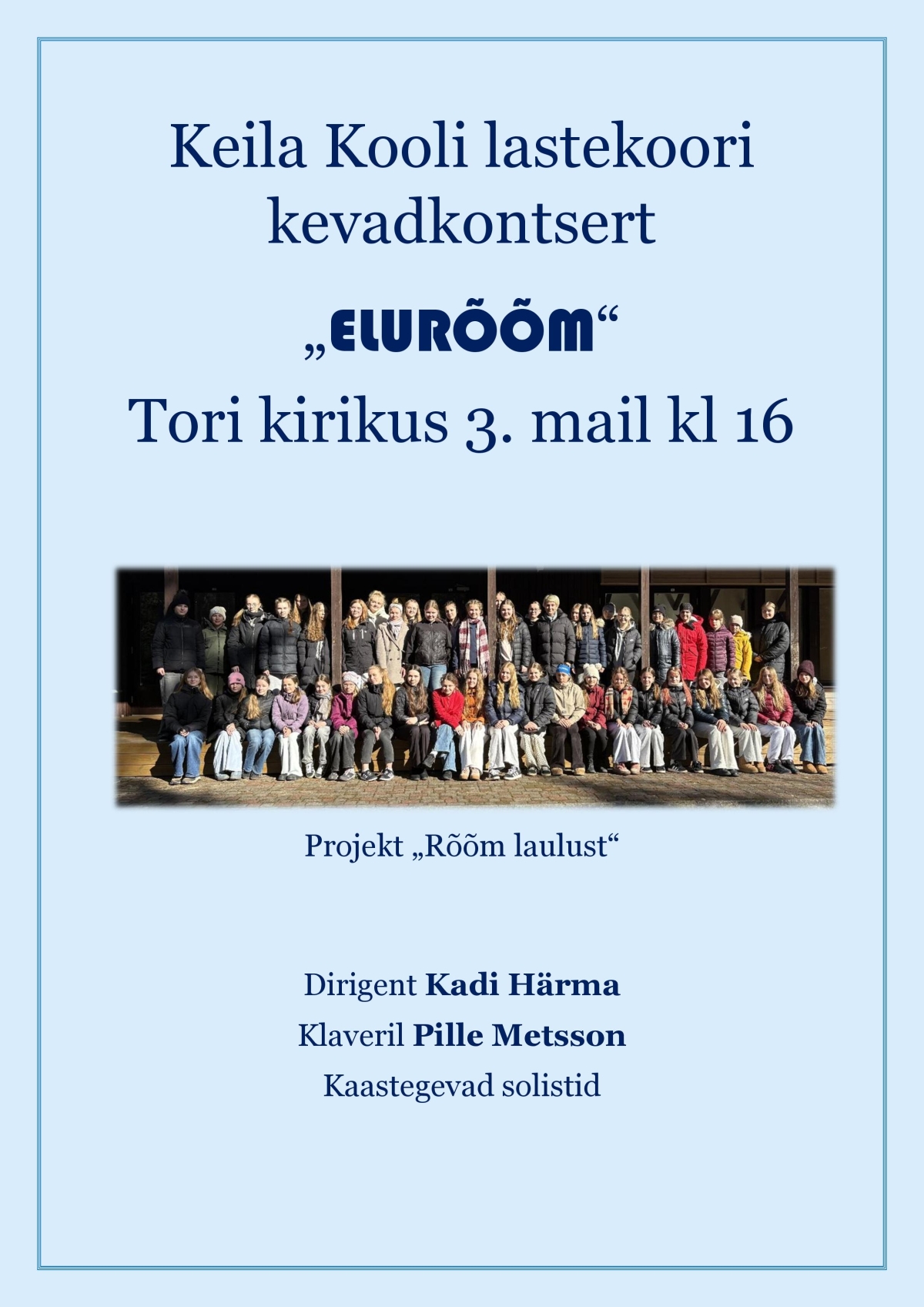 Keila lastekoori kontserdi kuulutus