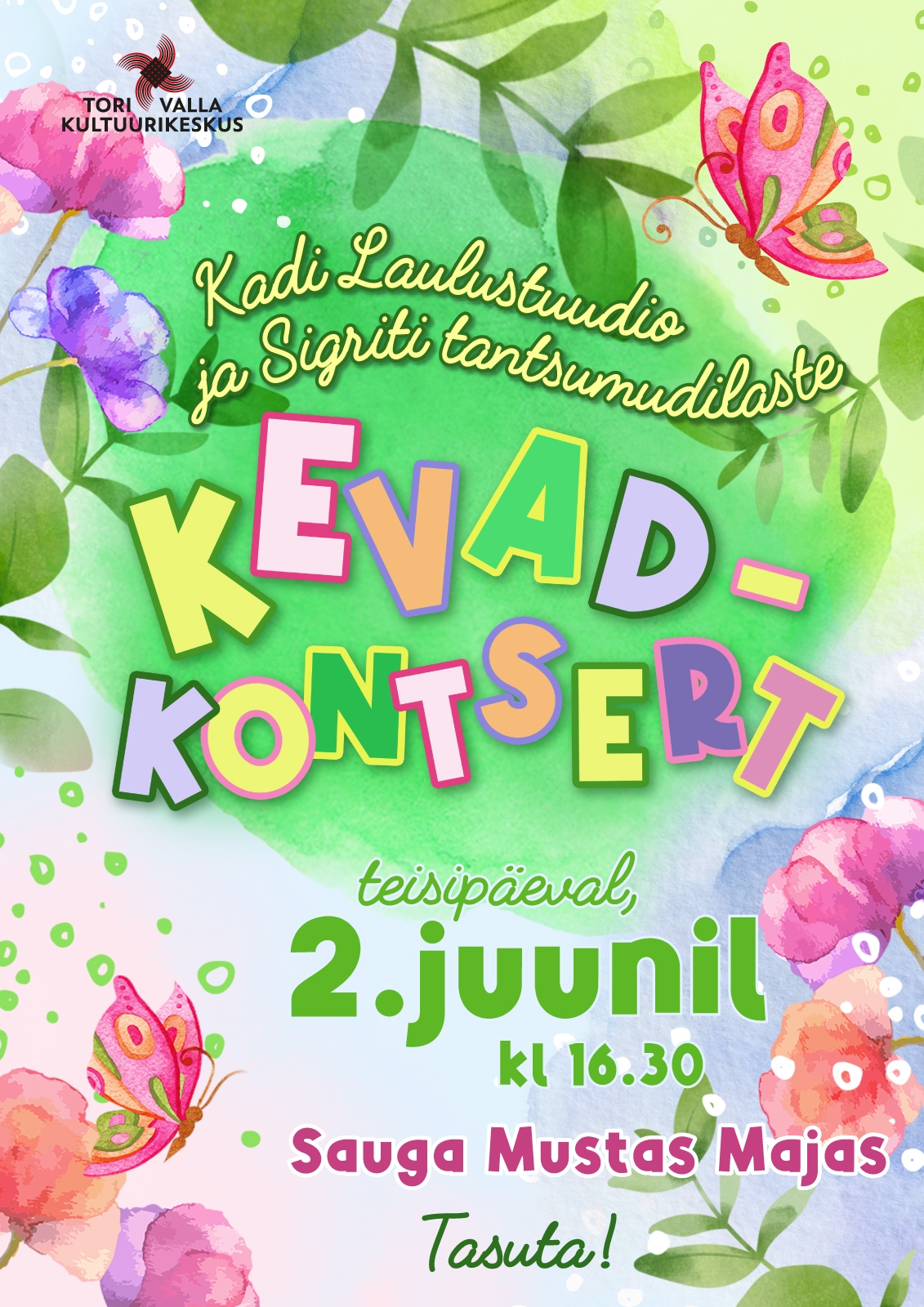 Sauga laste kevadkontserdi kuulutus